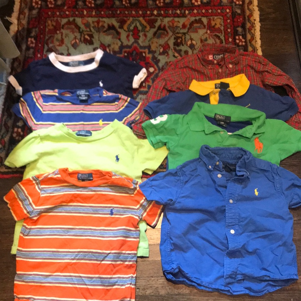 7 Ralph Lauren tees 1 chaps shirt